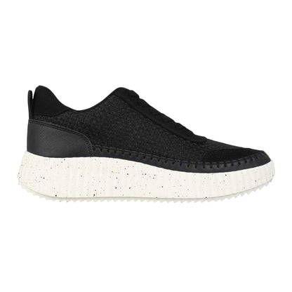 Black - Front - Jack Wills Womens-Ladies Knitted Platform Wedge Trainers