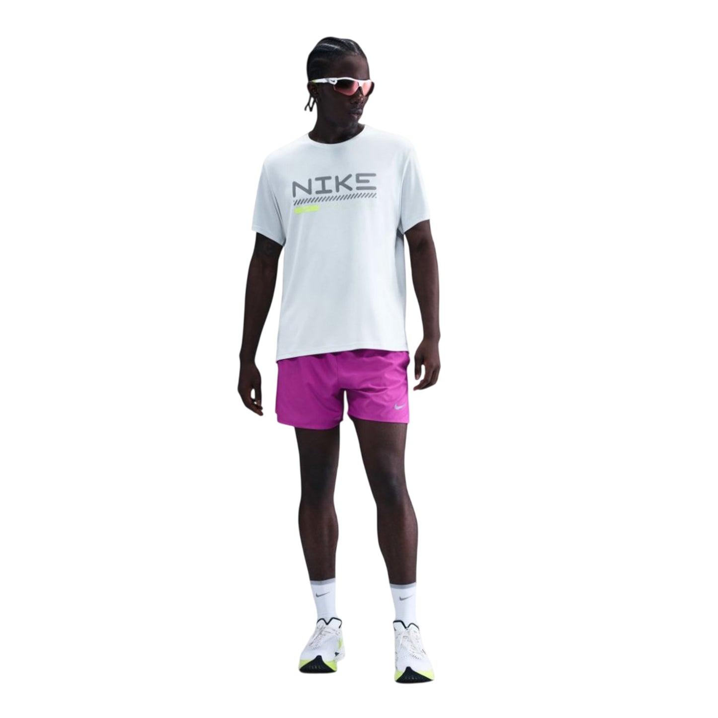 Platinum - Lifestyle - Nike Mens Miler Crew Neck Short-Sleeved T-Shirt