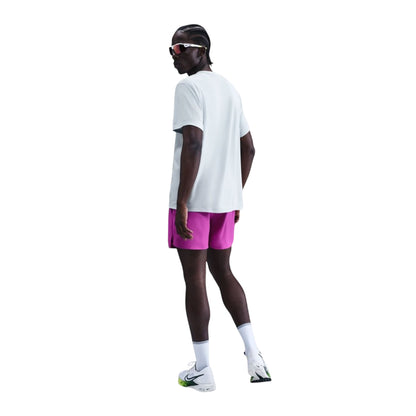 Platinum - Pack Shot - Nike Mens Miler Crew Neck Short-Sleeved T-Shirt