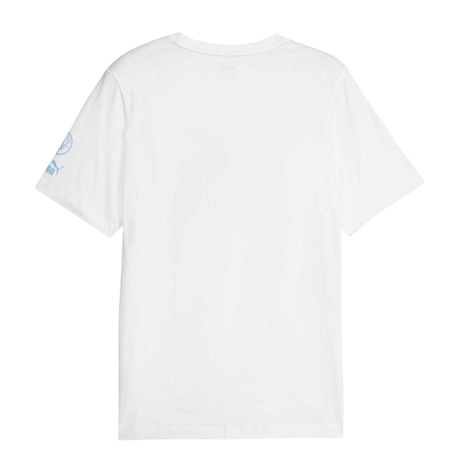 White - Back - Puma Mens Ftblcore Manchester City FC Crew Neck T-Shirt
