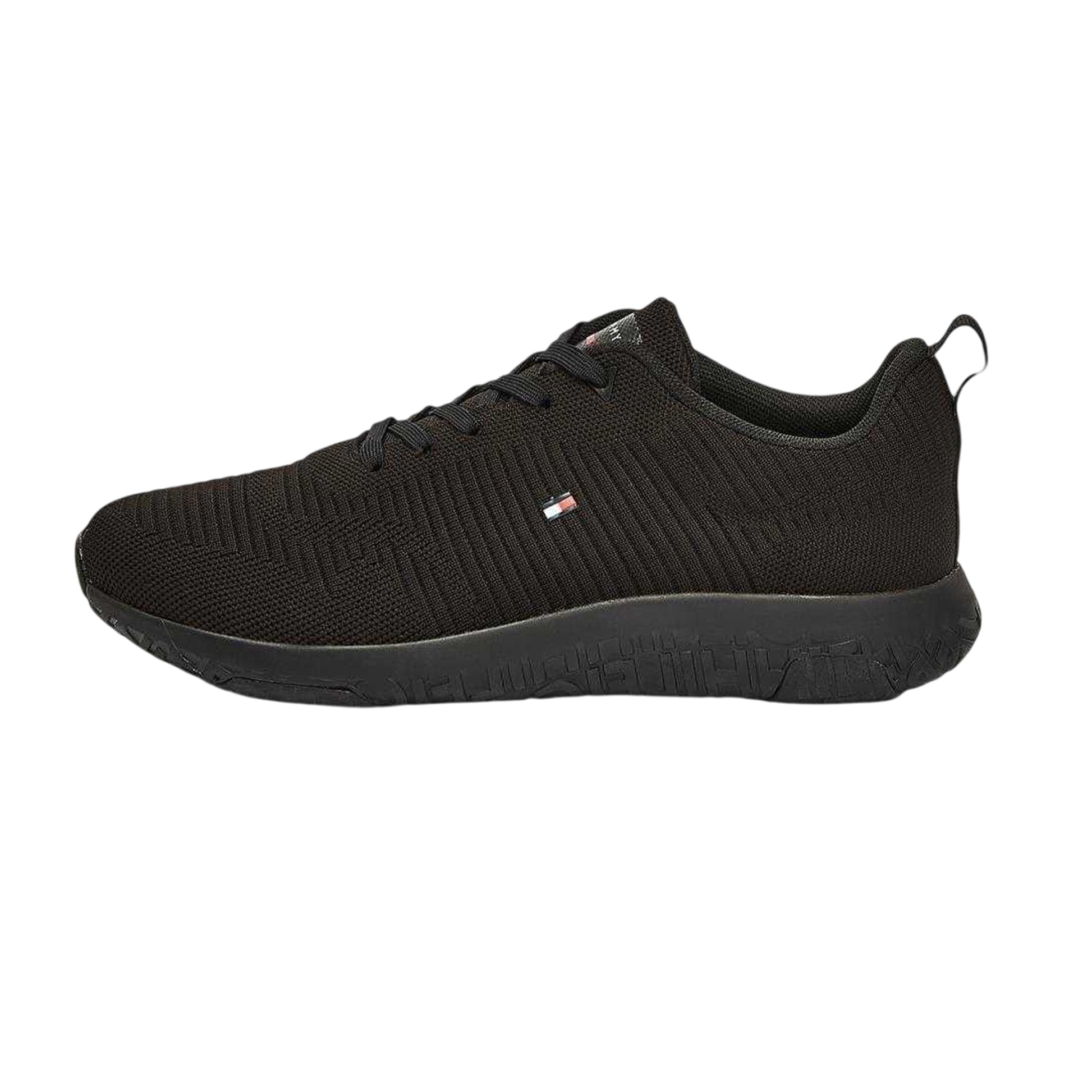 Black - Back - Tommy Hilfiger Mens Tevo Run Running Trainers