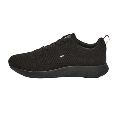 Black - Back - Tommy Hilfiger Mens Tevo Run Running Trainers