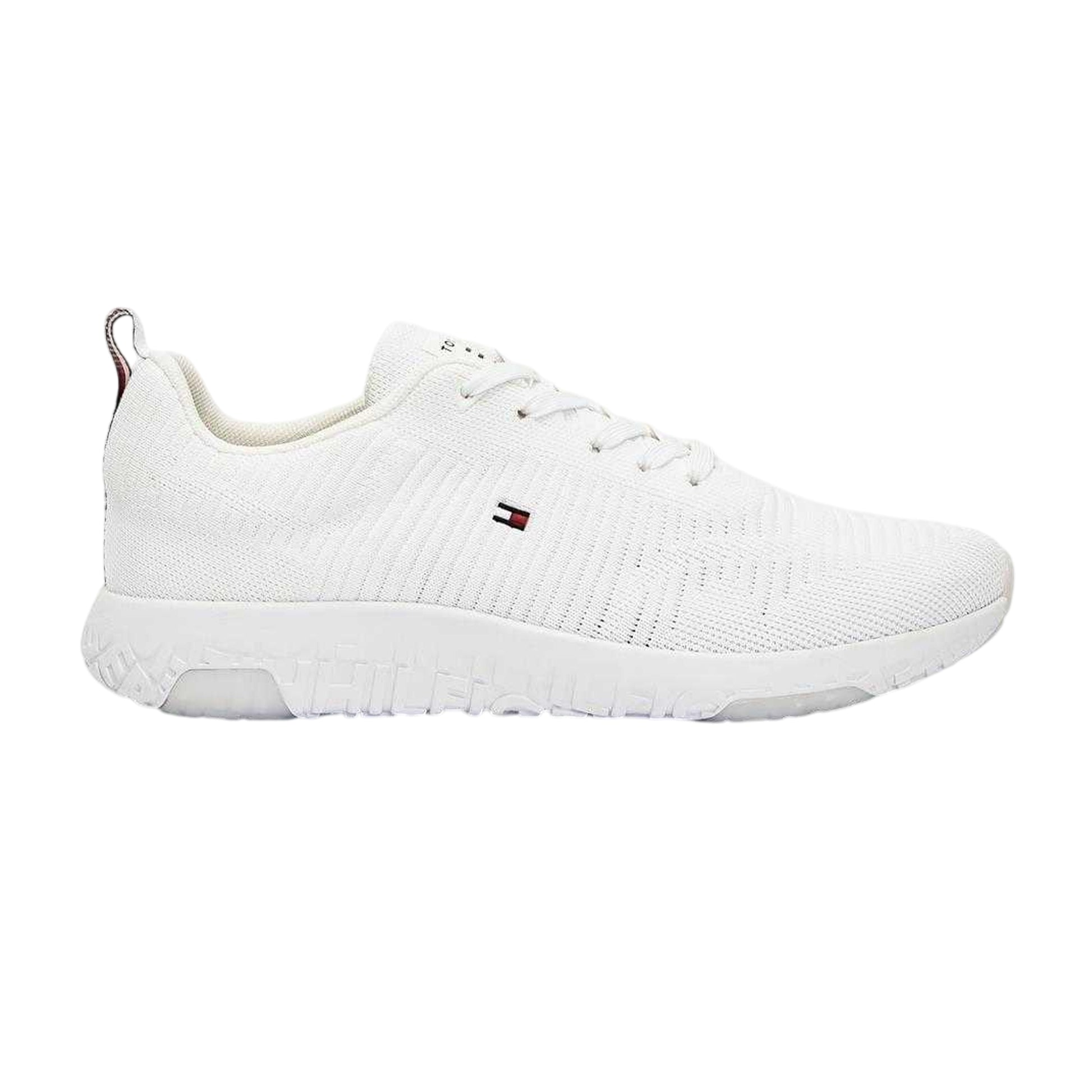 White - Front - Tommy Hilfiger Mens Tevo Run Running Trainers