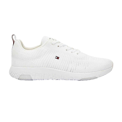 White - Front - Tommy Hilfiger Mens Tevo Run Running Trainers