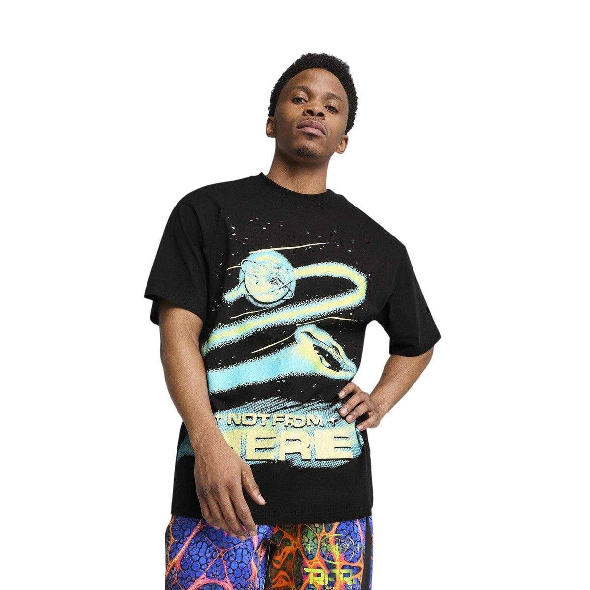 Puma Black - Side - Puma Mens Graphic Regular T-Shirt