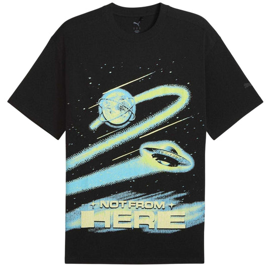 Puma Black - Front - Puma Mens Graphic Regular T-Shirt