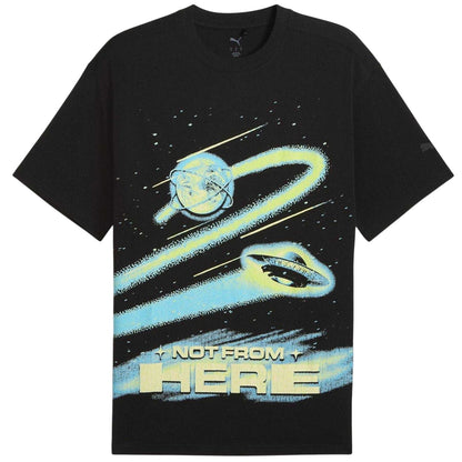 Puma Black - Front - Puma Mens Graphic Regular T-Shirt