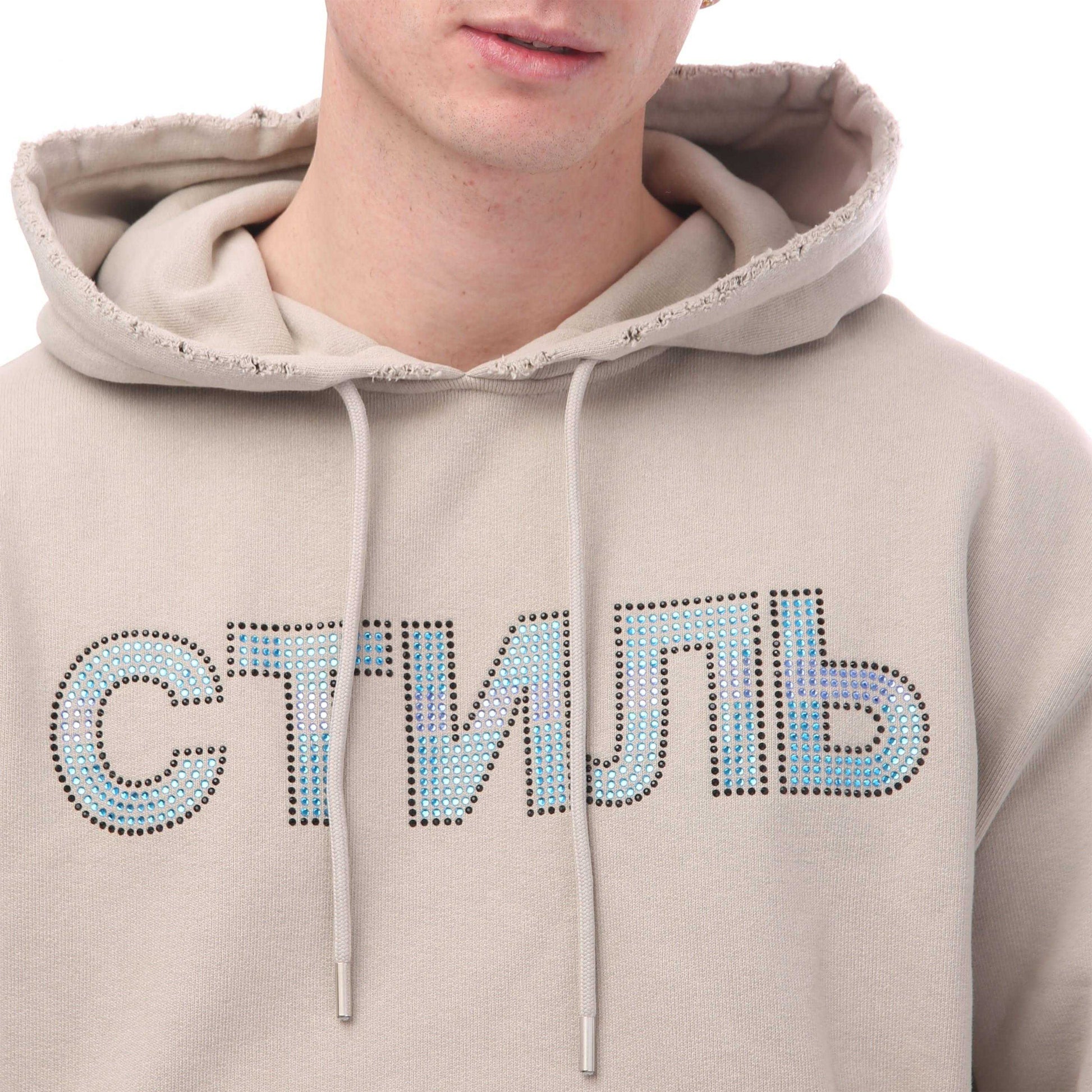 Grey Blue - Side - Heron Preston Mens CTNMB Hoodie