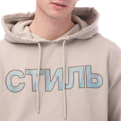 Grey Blue - Side - Heron Preston Mens CTNMB Hoodie