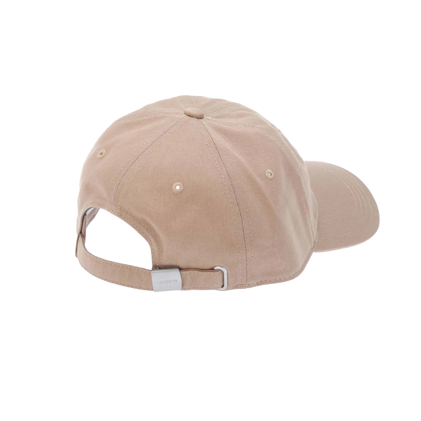 Beige - Back - Lacoste Garbardine Embroidered Logo Baseball Cap