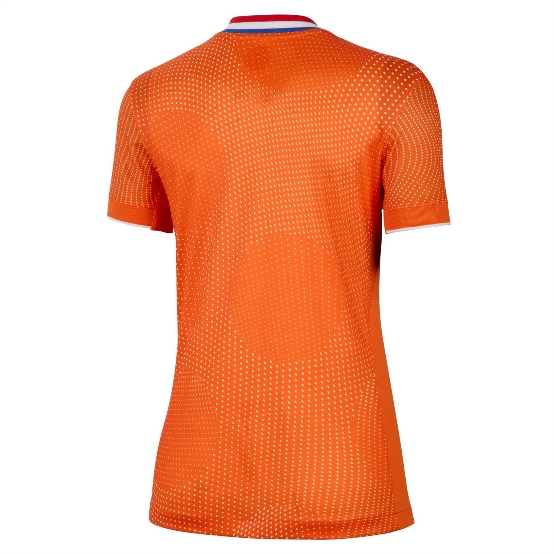 Orange - Back - Netherlands Womens-Ladies Nike Home Shirt