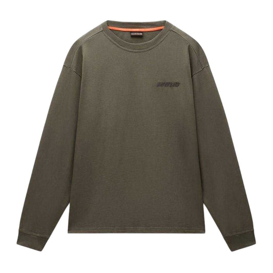 Tea - Front - Napapijri Mens Coldirai Drop Shoulder Long-Sleeved T-Shirt