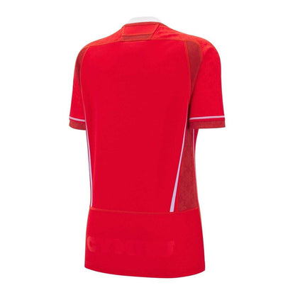Red - Back - Macron Womens-Ladies World Cup 2025 Wales RU Home Shirt