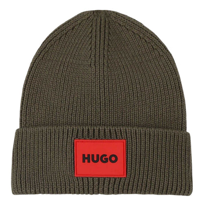Kalamata - Front - Hugo Childrens-Kids Logo Ribbed Beanie