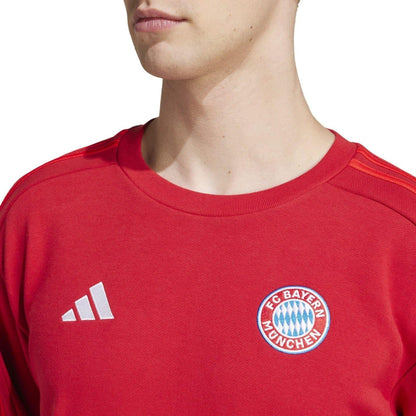 Red - Pack Shot - FC Bayern Munich Unisex Adult Dna Adidas Cotton Long-Sleeved Sweatshirt