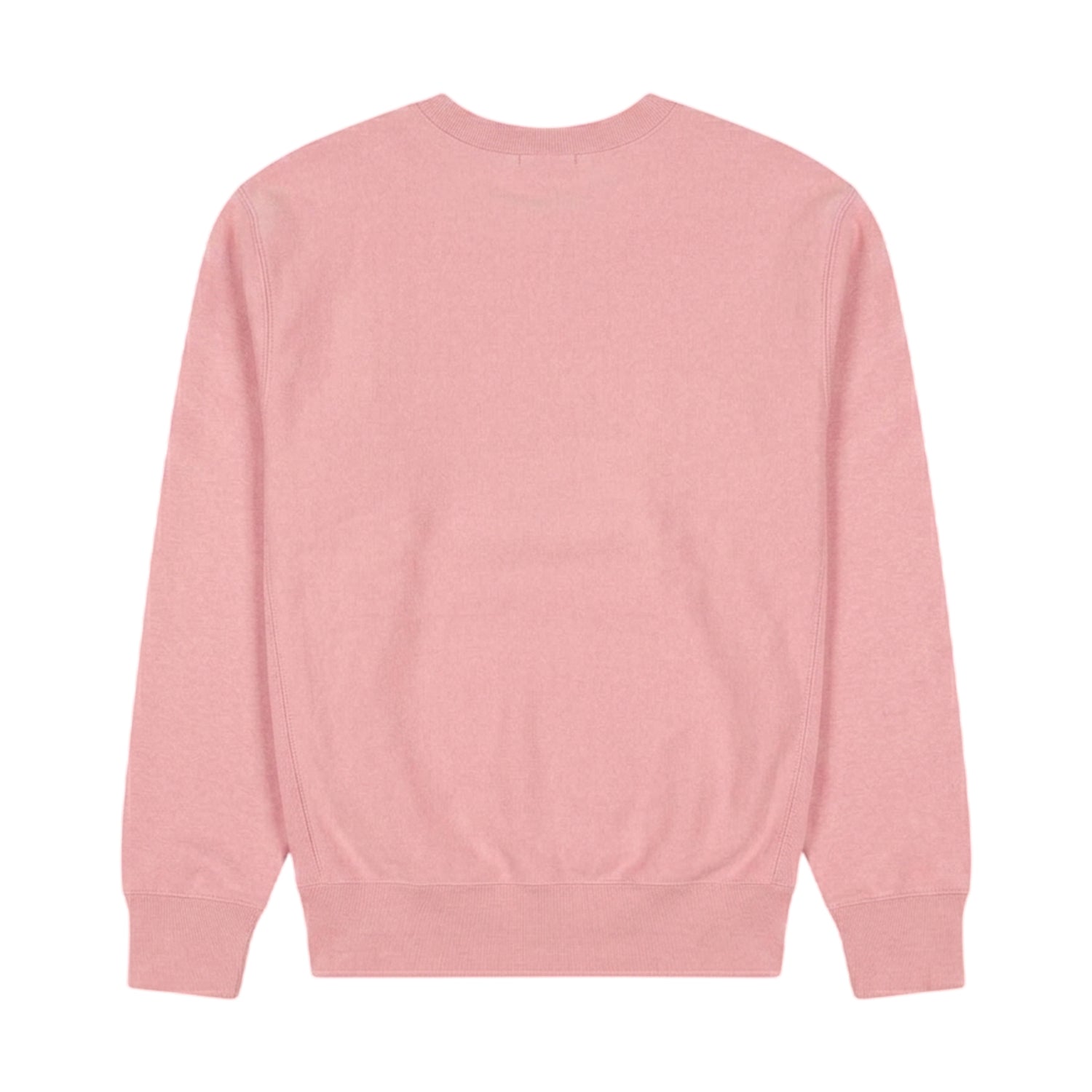Pink - Back - Champion Mens Crew Neck Regular Long-Sleeved Sweatshirt