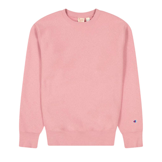 Pink - Front - Champion Mens Crew Neck Regular Long-Sleeved Sweatshirt
