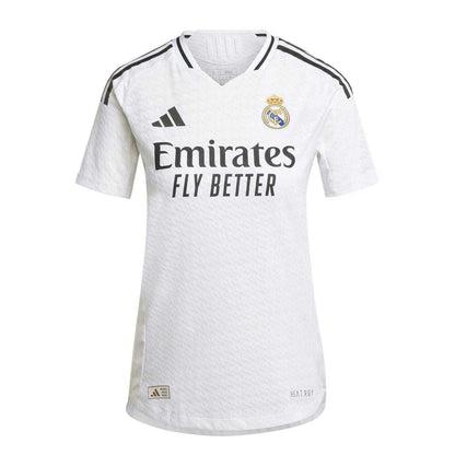 White - Front - Adidas Womens-Ladies Authentic 24-25 Real Madrid CF Home Shirt