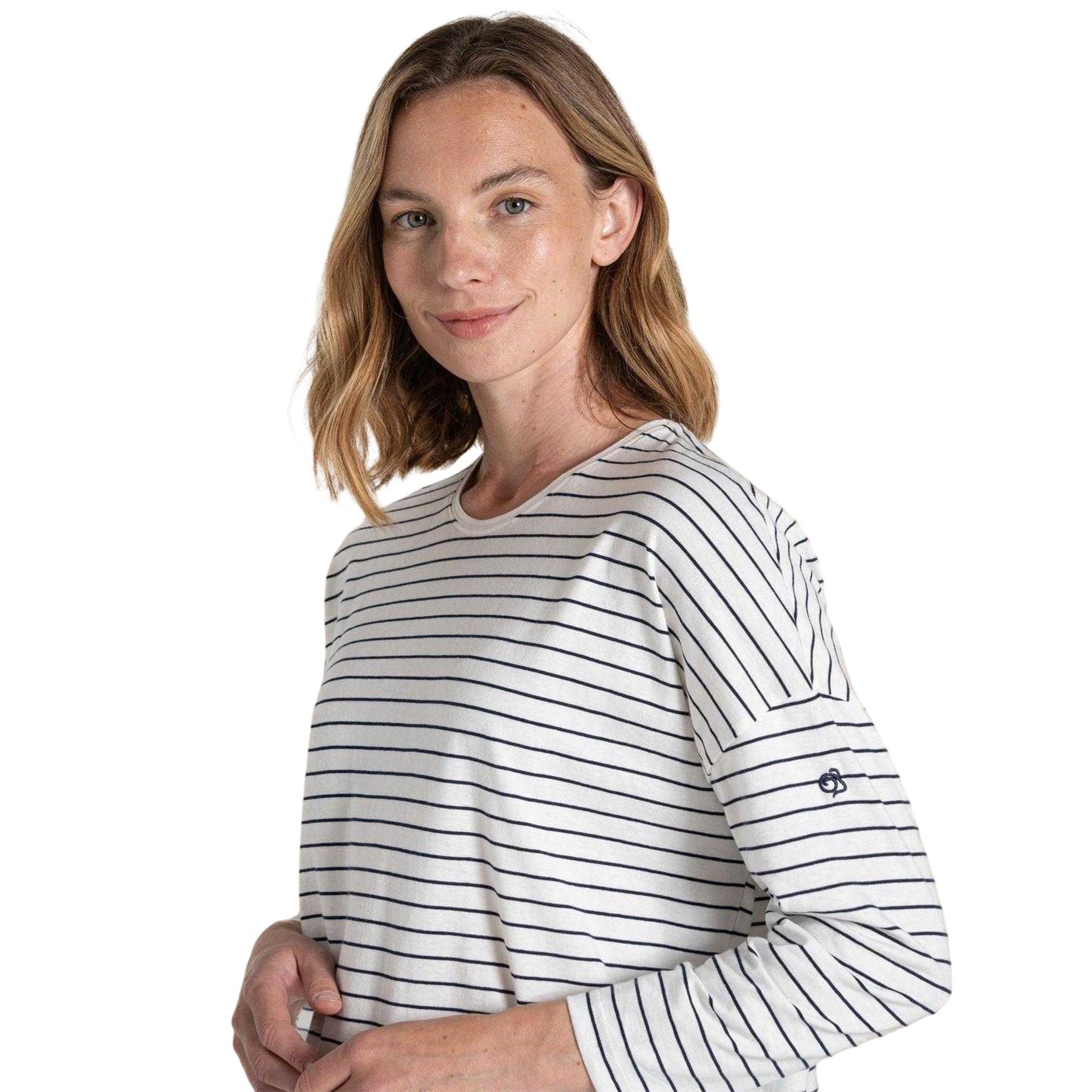 Navy Blue - Side - Craghoppers Womens-Ladies Kielder Drop Shoulder T-Shirt