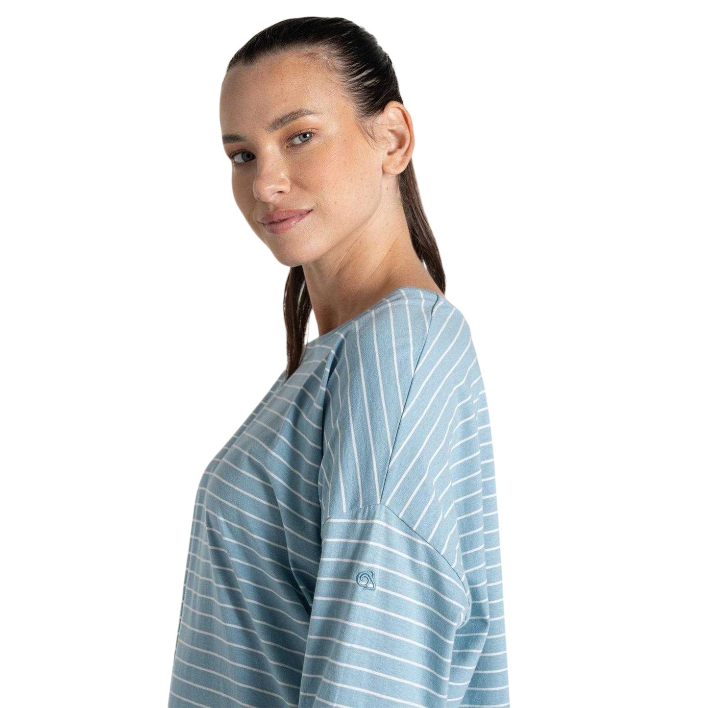 Sky Blue - Side - Craghoppers Womens-Ladies Kielder Drop Shoulder T-Shirt