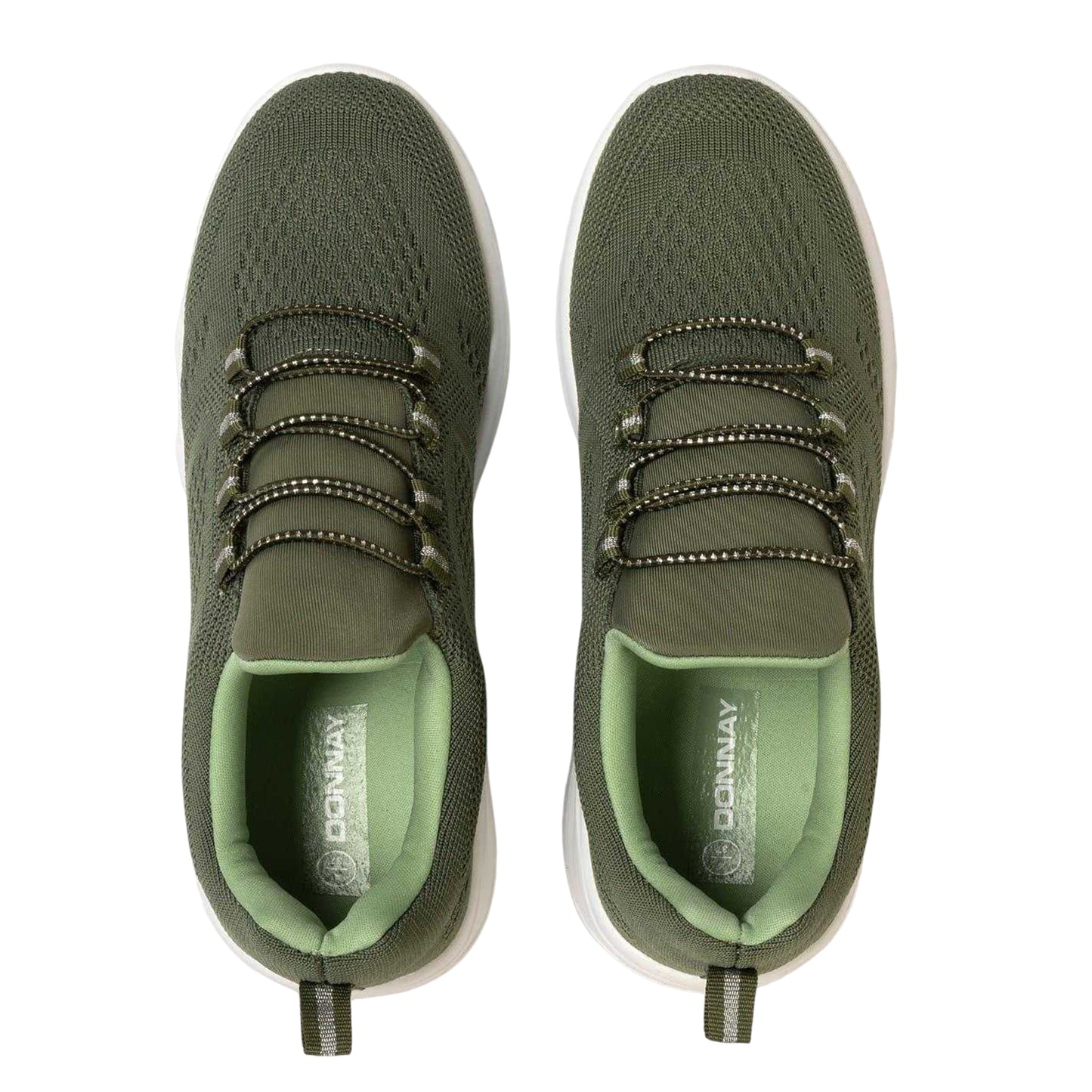 Army Green - Lifestyle - Donnay Womens-Ladies Knitted Flat Trainers