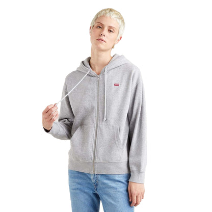 Grey Heather - Side - Levis Womens-Ladies Standard Full Zip Hoodie