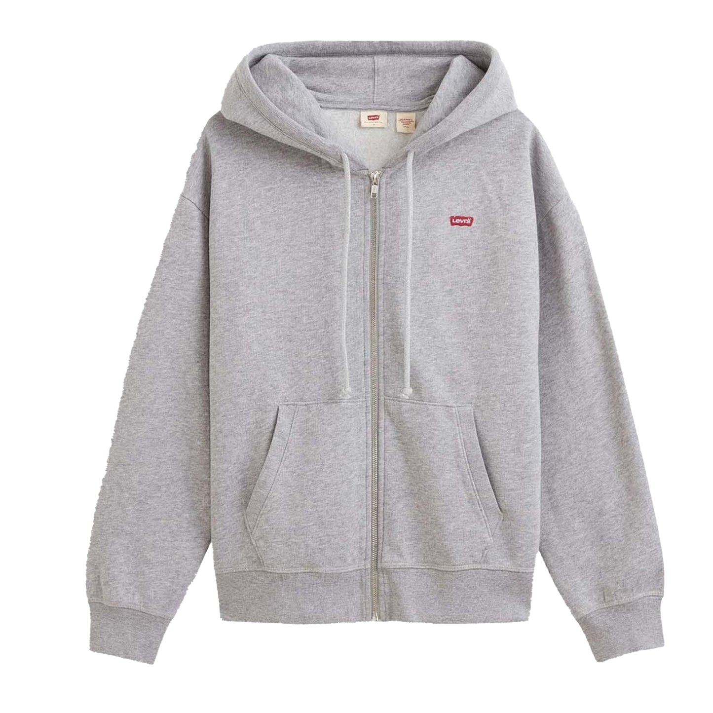 Grey Heather - Front - Levis Womens-Ladies Standard Full Zip Hoodie