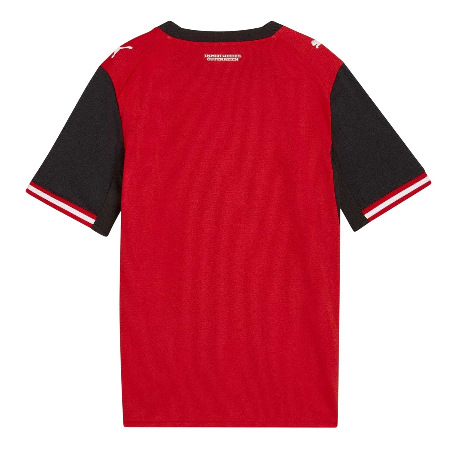 Red-Black - Back - Austria Childrens-Kids World Cup 2026 Puma Home Shirt
