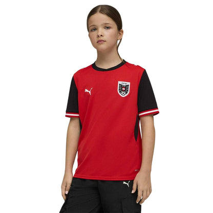 Red-Black - Lifestyle - Austria Childrens-Kids World Cup 2026 Puma Home Shirt