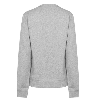 Grey - Back - Champion Womens-Ladies Script Logo Sweatshirt