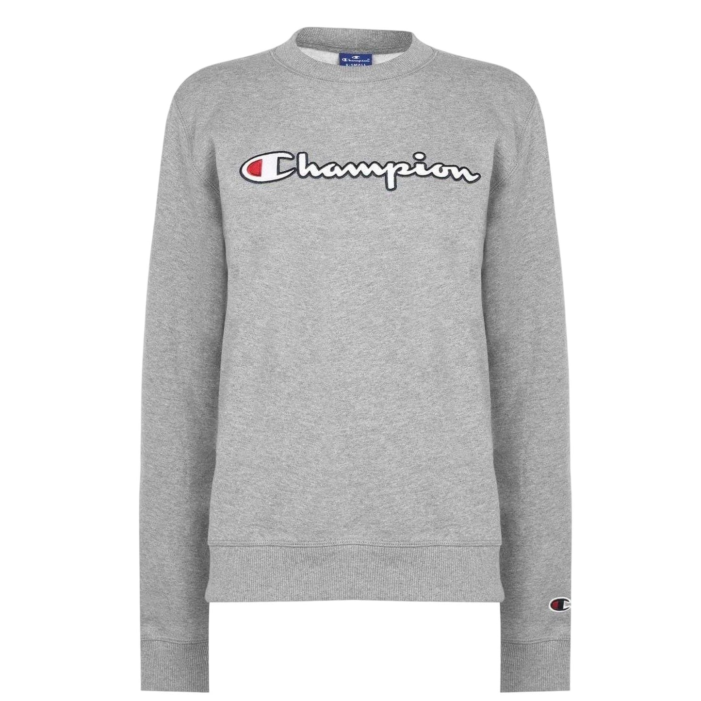 Grey - Front - Champion Womens-Ladies Script Logo Sweatshirt