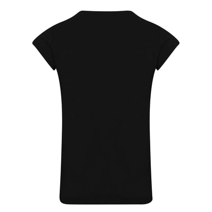Black - Back - Biba Womens-Ladies Logo Cotton T-Shirt