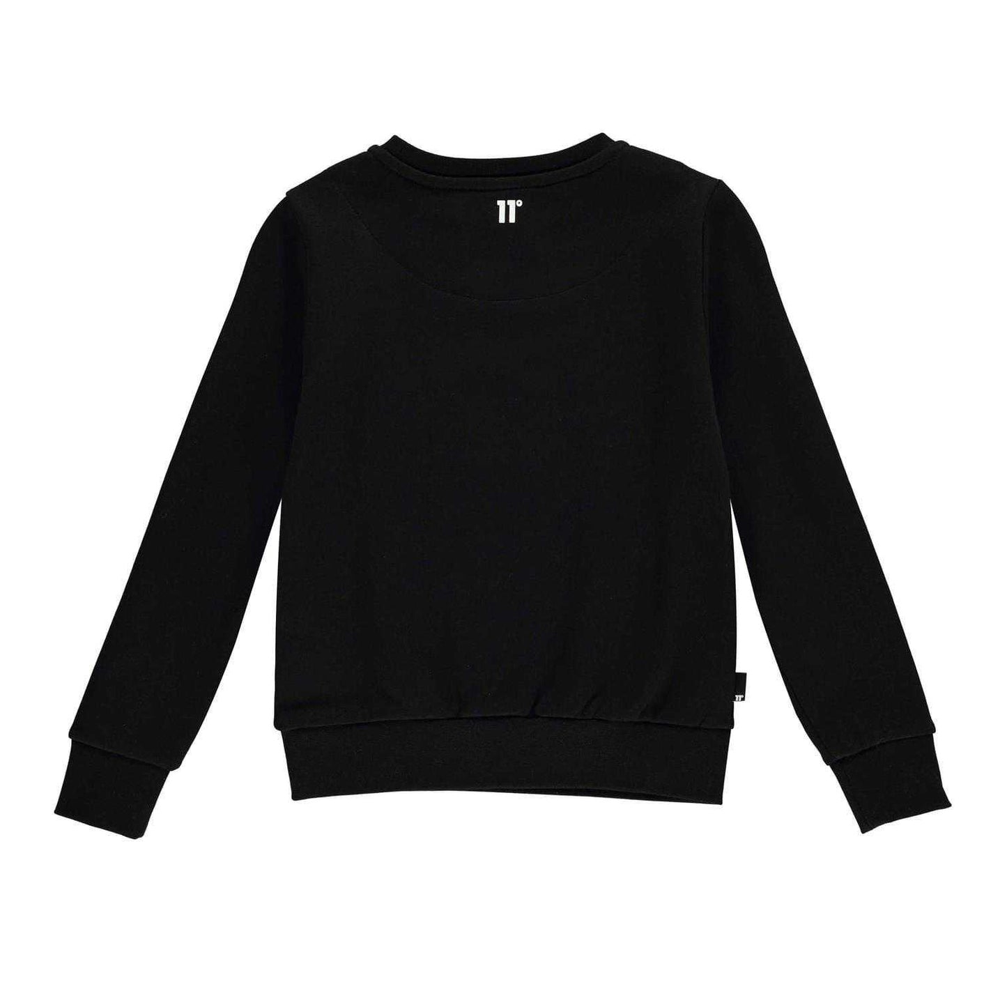 Black - Back - 11 Degrees Childrens-Kids Crew Neck Sweatshirt