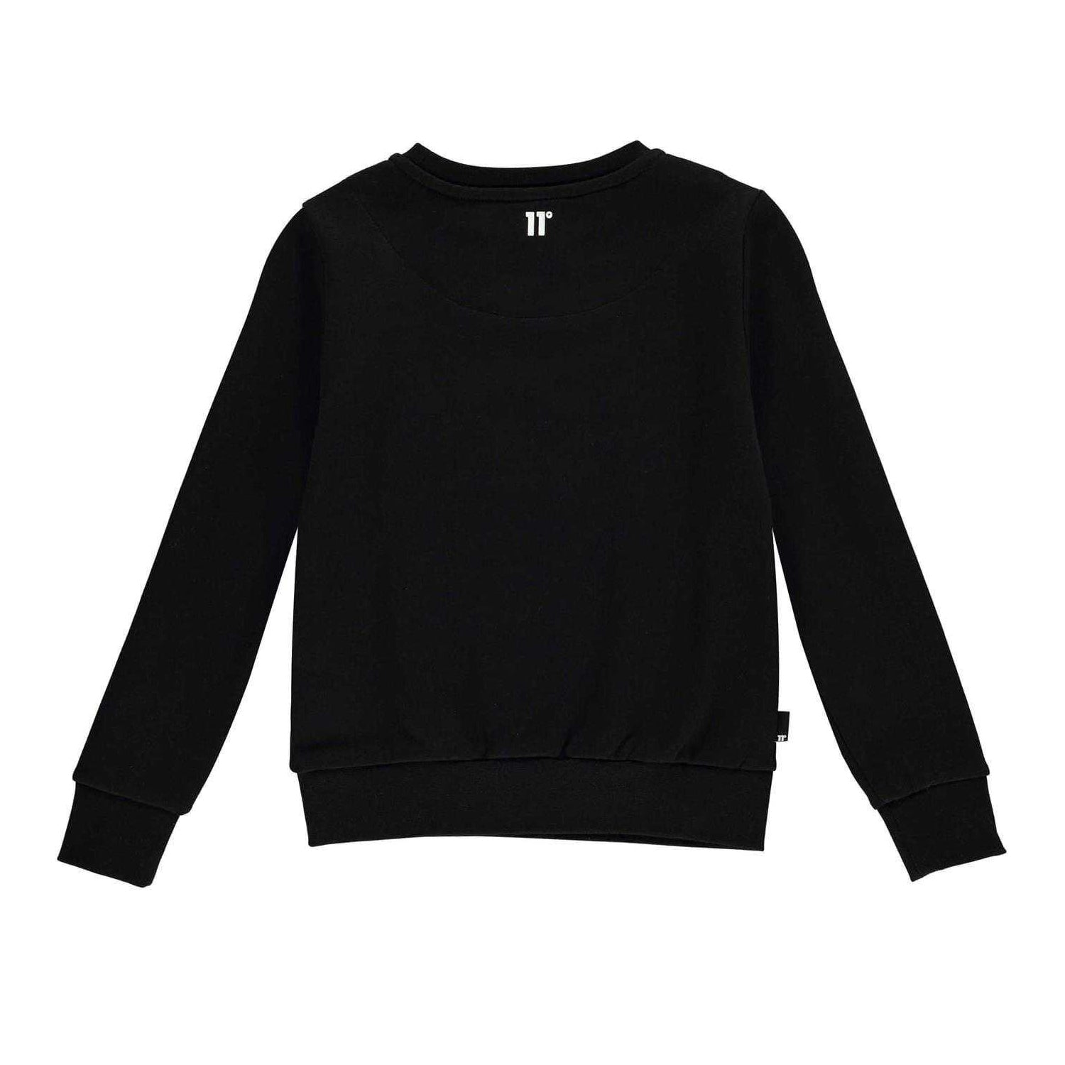 Black - Back - 11 Degrees Childrens-Kids Crew Neck Sweatshirt