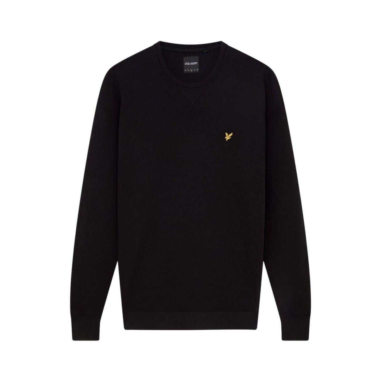 Jet Black - Front - Lyle & Scott Mens Embroidered Logo Sweatshirt