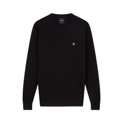 Jet Black - Front - Lyle & Scott Mens Embroidered Logo Sweatshirt