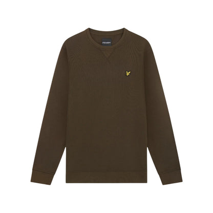 Olive - Front - Lyle & Scott Mens Embroidered Logo Sweatshirt