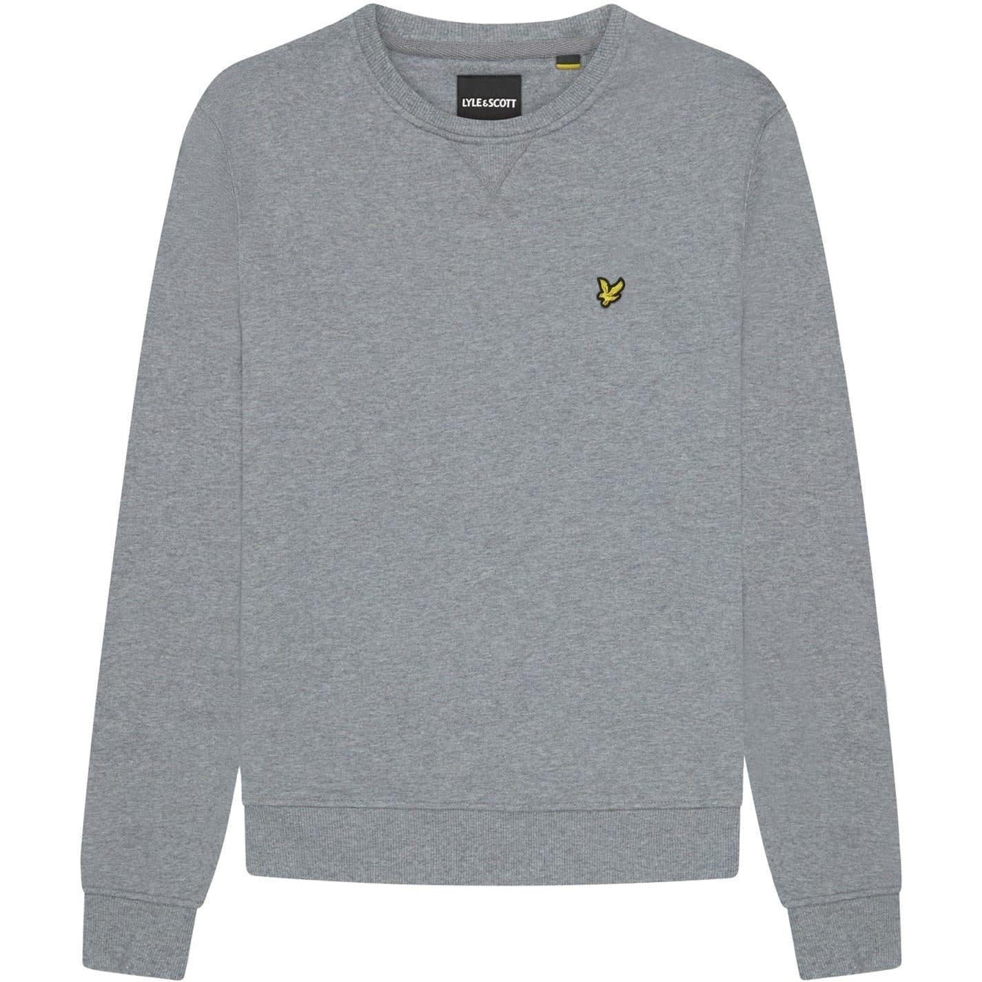 Grey - Front - Lyle & Scott Mens Embroidered Logo Sweatshirt