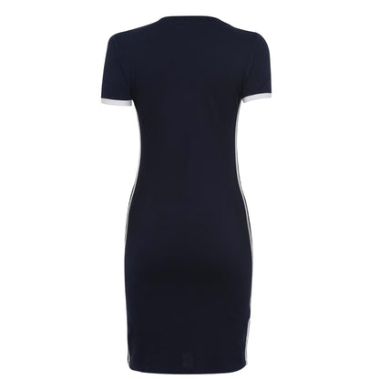Navy - Back - Jack Wills Womens-Ladies Goodrington Side Stripe Mini Dress