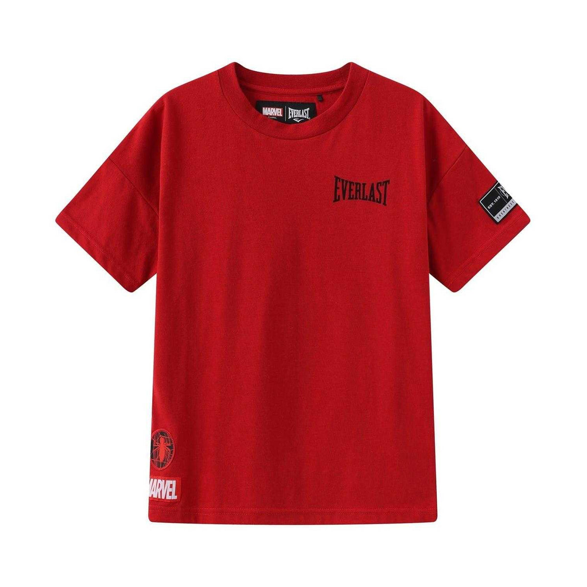 Red - Front - Everlast Childrens-Kids Spider-Man Spider-Man Crew Neck T-Shirt