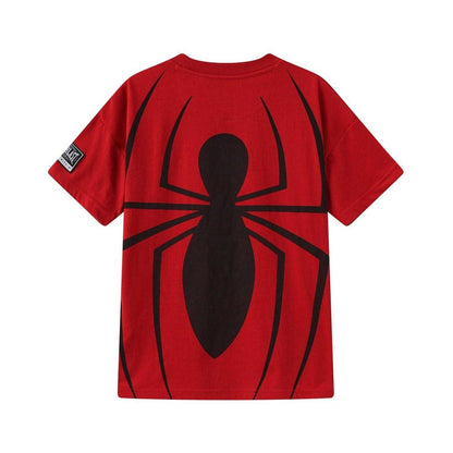 Red - Back - Everlast Childrens-Kids Spider-Man Spider-Man Crew Neck T-Shirt