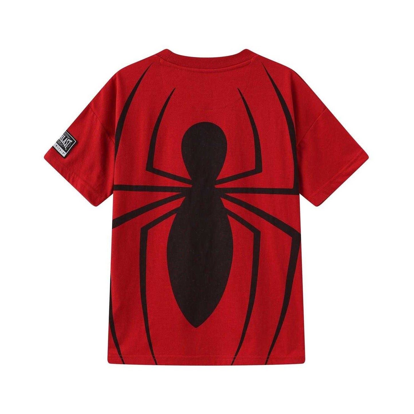 Red - Back - Everlast Childrens-Kids Spider-Man Spider-Man Crew Neck T-Shirt