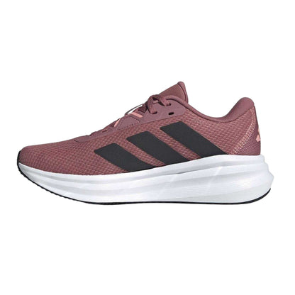 Crimson-Black-Pink - Side - Adidas Womens-Ladies Galaxy 7 Stripes Running Trainers