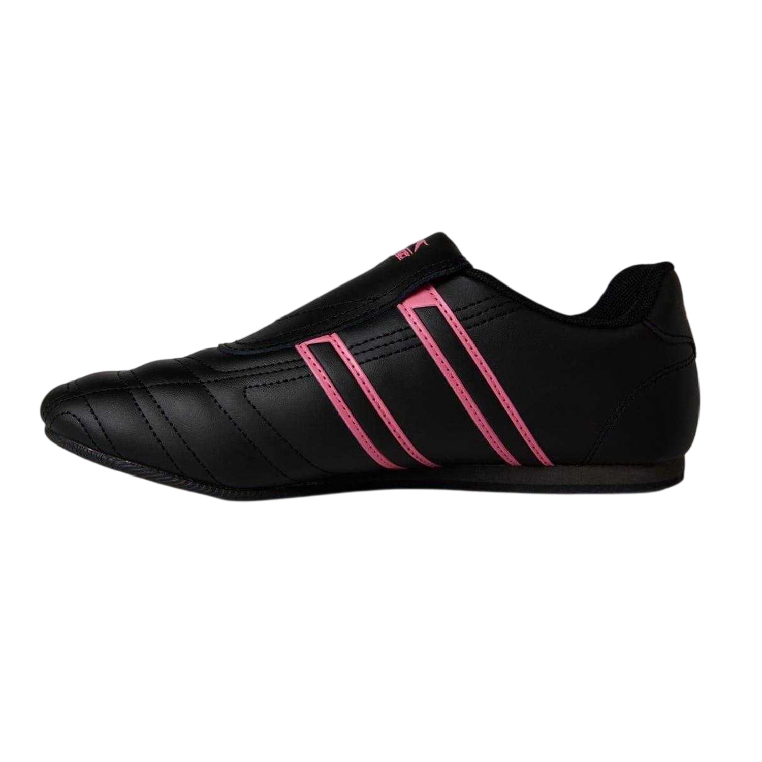 Black-Cerise - Side - Slazenger Womens-Ladies Warrior Leather Trainers