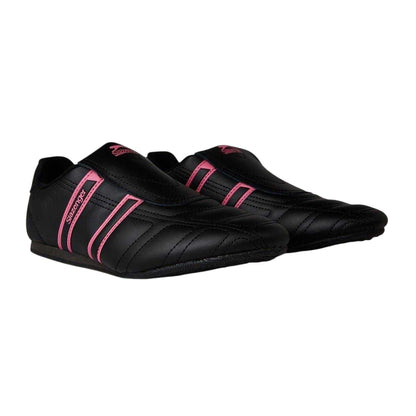 Black-Cerise - Lifestyle - Slazenger Womens-Ladies Warrior Leather Trainers