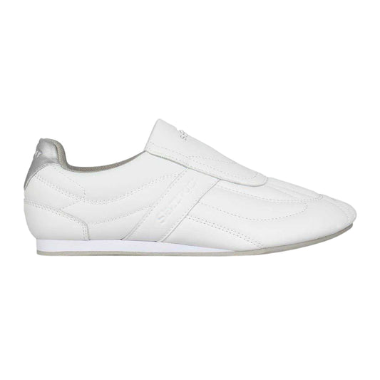White - Front - Slazenger Womens-Ladies Warrior Leather Trainers