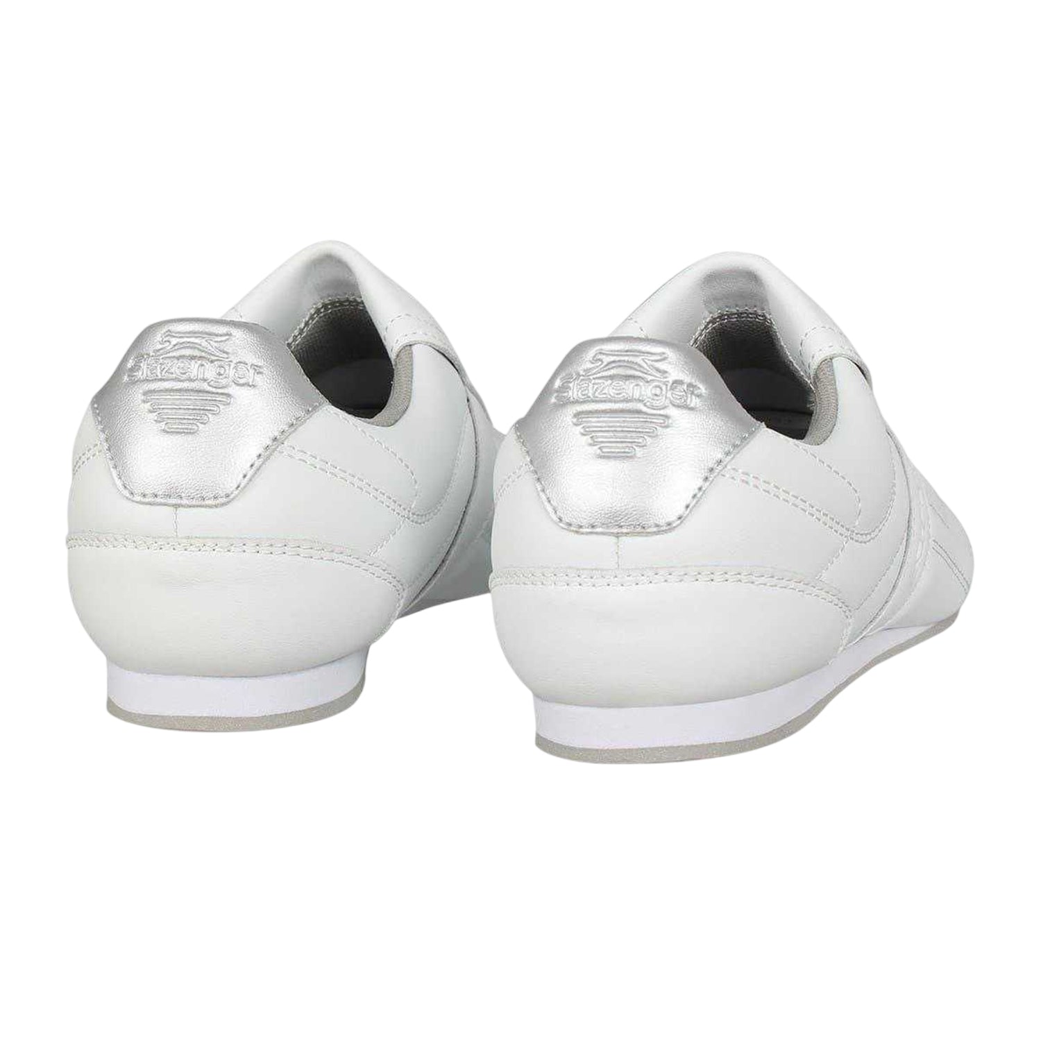 White - Back - Slazenger Womens-Ladies Warrior Leather Trainers