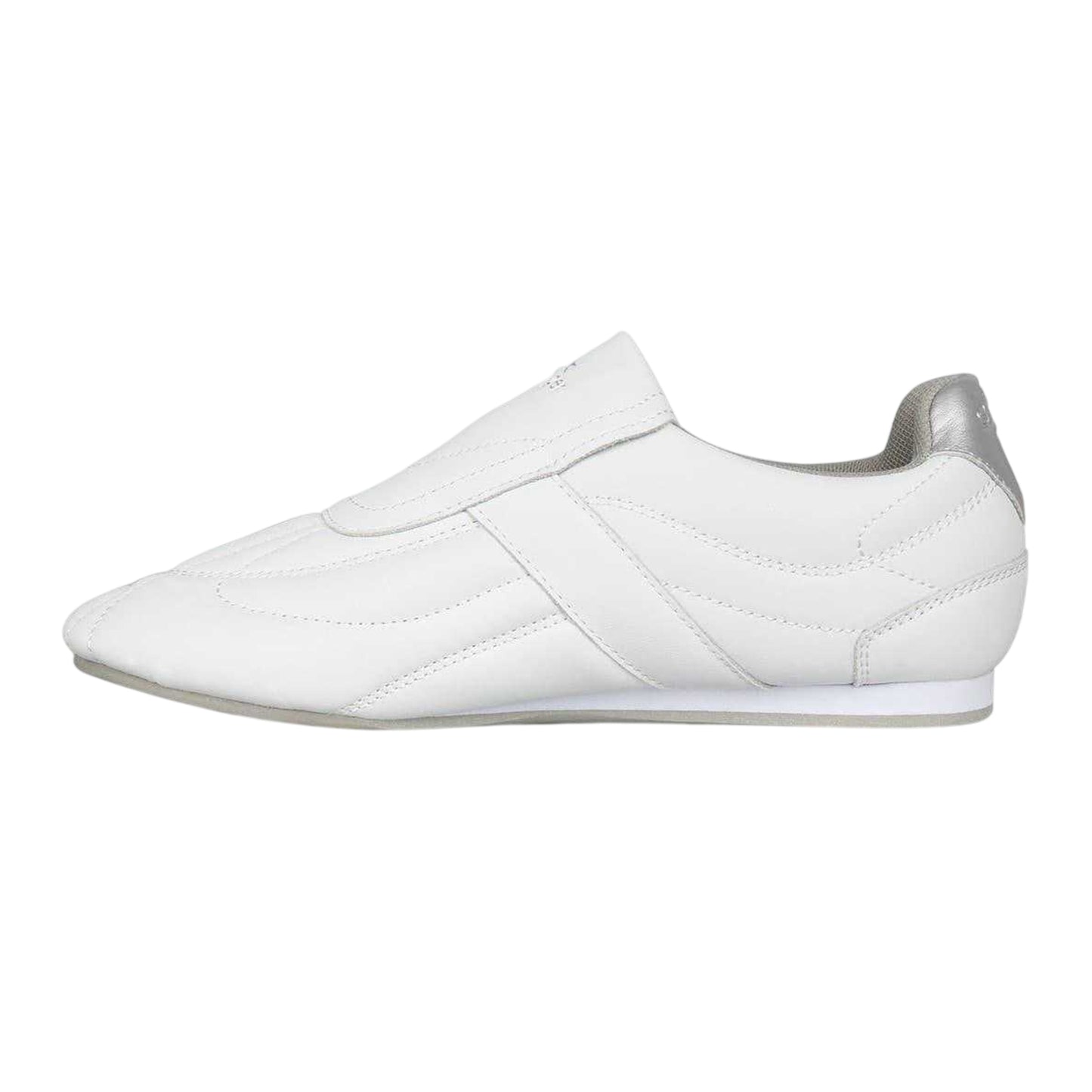 White - Side - Slazenger Womens-Ladies Warrior Leather Trainers
