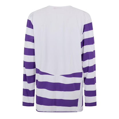 White-Purple - Back - Puma Mens V5.08 Hooped Long-Sleeved T-Shirt