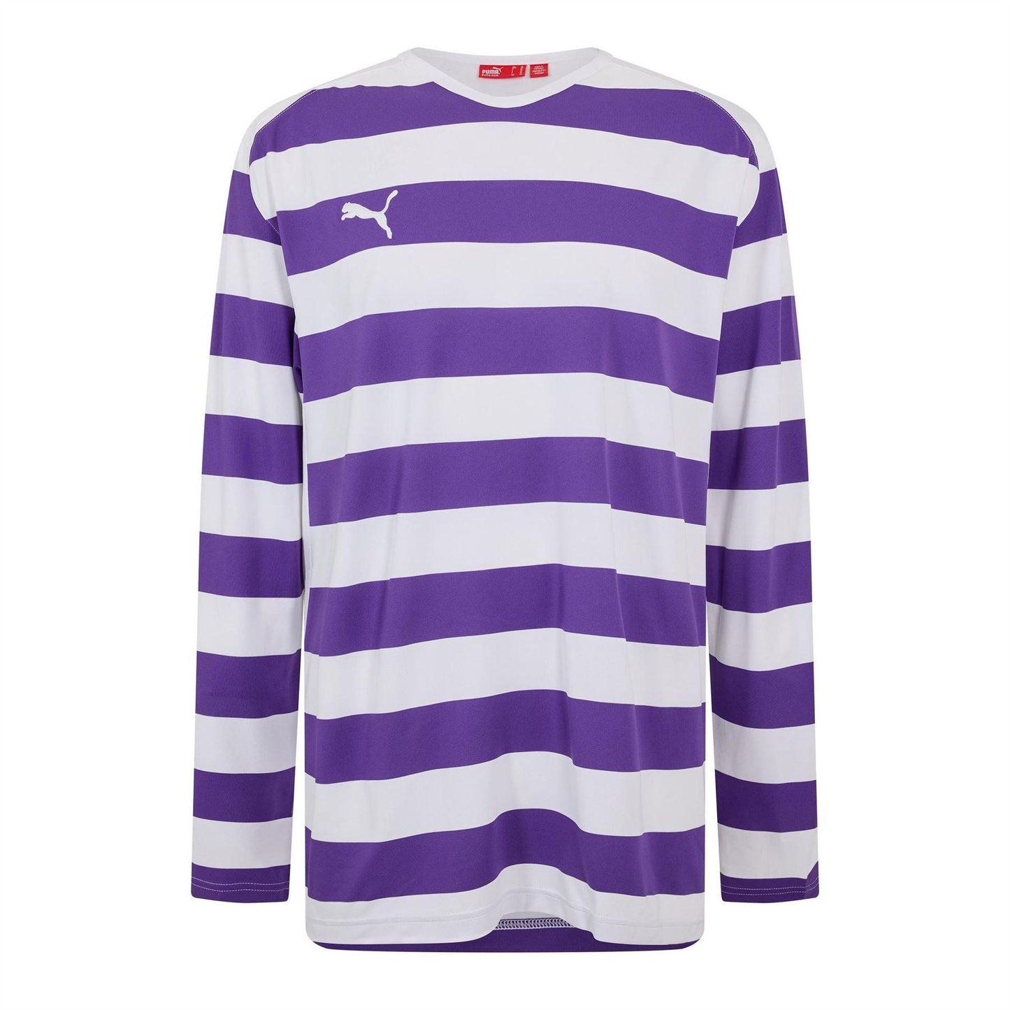 White-Purple - Front - Puma Mens V5.08 Hooped Long-Sleeved T-Shirt